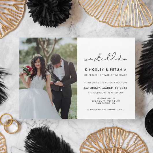 Einfach handschriftlich Wir machen noch Vow Erneue Einladung