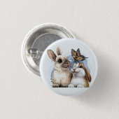 Einfach Hasen lieben Button (Vorne & Hinten)
