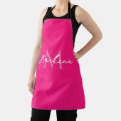 Einfach heiß rosa Anfänglich Mit Monogramm Schürze (InSitu)