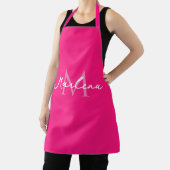 Einfach heiß rosa Anfänglich Mit Monogramm Schürze (InSitu)