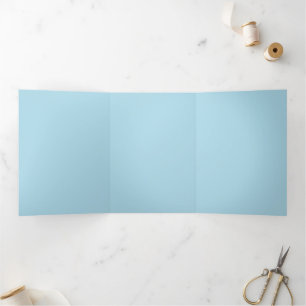 Einfach hellblau Elegant Tri-Fold Einladung