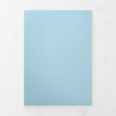 Einfach hellblau Elegant Tri-Fold Einladung (Cover)
