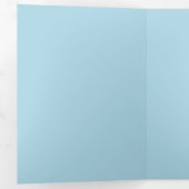 Einfach hellblau Elegant Tri-Fold Einladung (Innen Erste Seite)