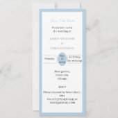 Einfach hellblau Save the Date Einladung (Vorderseite)