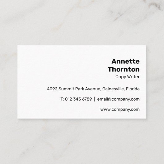 Einfach hellgelb kühl modern und dynamisch visitenkarte (Rückseite)