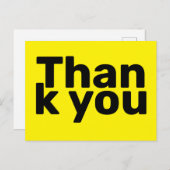 Einfach hellgelb kühl Moderne Dynamik Vielen Dank Postkarte (Vorne/Hinten)
