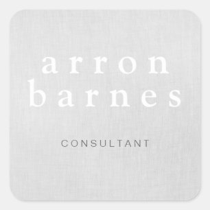 Einfach hellgrau Moderner Minimalistischer Designe Quadratischer Aufkleber