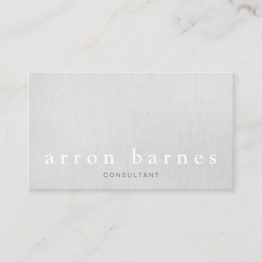 Einfach hellgrau Moderner Minimalistischer Designe Visitenkarte (Vorderseite)