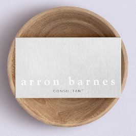 Einfach hellgrau Moderner Minimalistischer Designe Visitenkarte