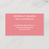 Einfach hellrosa Flamingo Visitenkarte (Rückseite)