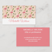 Einfach hellrosa Flamingo Visitenkarte (Vorne/Hinten)