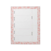 Einfach hellrosa Leopard Print Weekly Planner Notizblock (Rotiert)