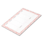 Einfach hellrosa Leopard Print Weekly Planner Notizblock (angewinkelt)