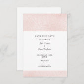 Einfach hellrosa mit elegantem Script Save the Dat Save The Date (Vorne/Hinten)