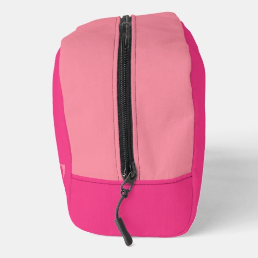 Einfach hellrosa und blassrosa mit Monogramm Waschbeutel (Rechts)