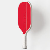 Einfach hellrot und weißer vertikaler Name Pickleball Schläger (Links)