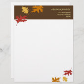 Einfach Herbstlaubherbstbraun-Erntedankthema Briefkopf (Vorne/Hinten)