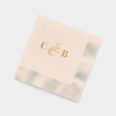 Einfach herrliche Couple Initials Wedding Napkins Servietten Mit Folie (Links)