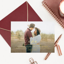 Einfach herrliches FOIL Monogram Foto Wedding