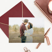 Einfach herrliches FOIL Monogram Foto Wedding Folieneinladung