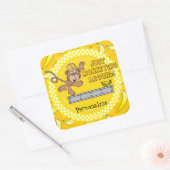 Einfach herumspielen quadratischer aufkleber (Umschlag)