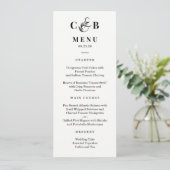 Einfach hervorragende EDITABLE COLOR Wedding Menu Programm (Stehend Vorderseite)