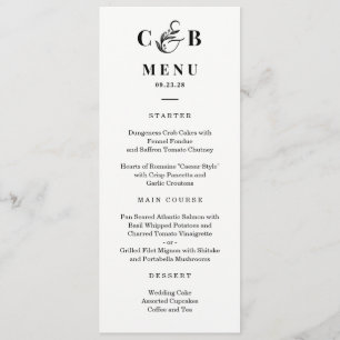 Einfach hervorragende EDITABLE COLOR Wedding Menu Programm