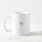 Einfach Herz Karamel Tan Moderne Minimal Valentine Kaffeetasse (Links)