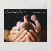 Einfach herzlich Willkommen Neue Baby Ankündigung Postkarte (Vorderseite)