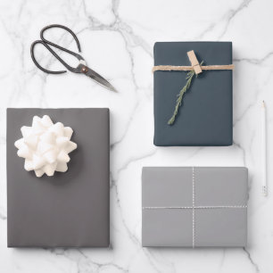 Einfach Holzkohle Hell Carbon Grau Schattierungen Geschenkpapier Set