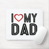 Einfach höre ich Liebe Mein Vater Typografie | Mau Mousepad (Mit Mouse)