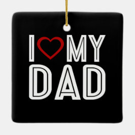 Einfach höre ich Liebe Mein Vater Typografie | Orn Keramikornament