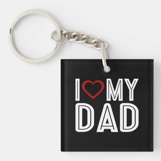 Einfach höre ich Liebe Mein Vater Typografie | SCH Schlüsselanhänger (Vorderseite)