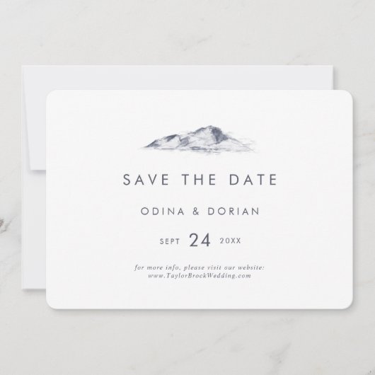 Einfach horizontal save the date (Vorderseite)