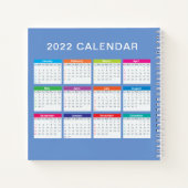 Einfach, hübsch, farbenfroh 2022 Kalender | Notebo Notizblock (Rückseite)
