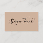 Einfach Hübsch habe ich mich auf die geröstete Man Visitenkarte (Rückseite)