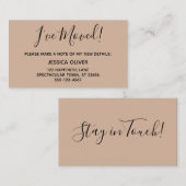 Einfach Hübsch habe ich mich auf die geröstete Man Visitenkarte (Vorne/Hinten)