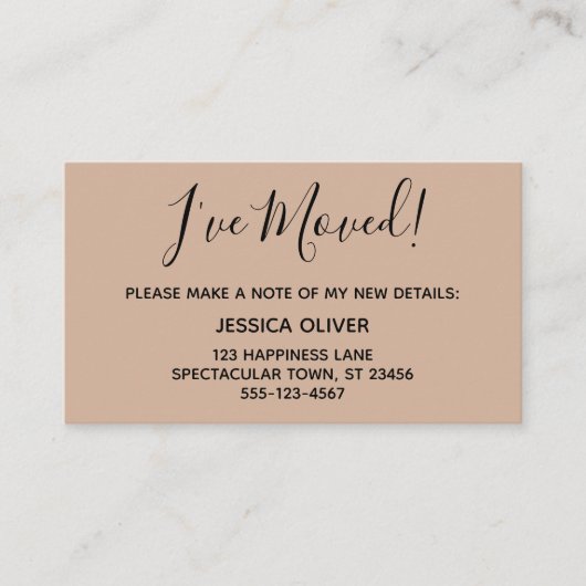 Einfach Hübsch habe ich mich auf die geröstete Man Visitenkarte (Vorderseite)