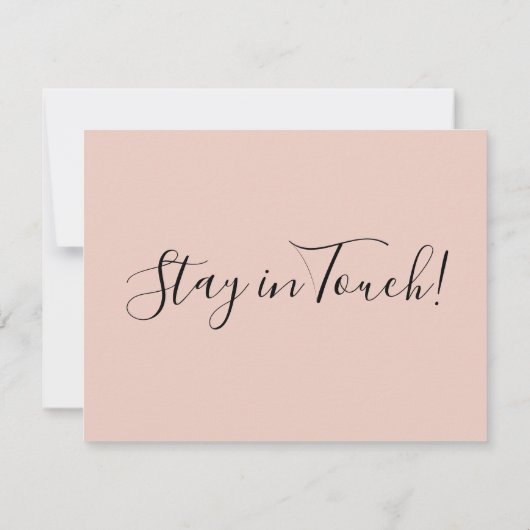 Einfach, Hübsch "Ich habe mich bewegt" Rosa Ankündigung (Rückseite)