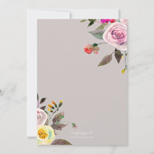 Einfach Hübsche Bridal Dusche Einladung (Rückseite)