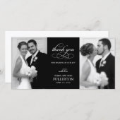 Einfach Hübsche Hochzeit danke Ihnen Foto Cards (Vorne/Hinten)