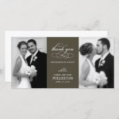 Einfach Hübsche Hochzeit danke Ihnen Foto Cards (Vorne/Hinten)