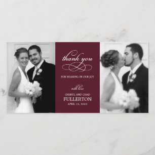 Einfach Hübsche Hochzeit danke Ihnen Foto Cards