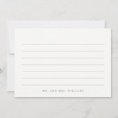 Einfach Hübsche Hochzeitskarte Dankeskarte (Rückseite)