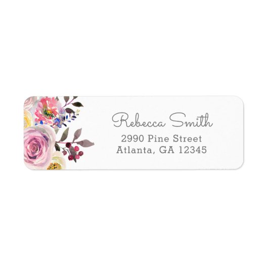 Einfach Hübsche Rücksendeadressen-Aufkleber (Vorne)