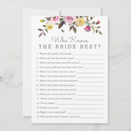 Einfach Hübschen, die ihre beste Duschspielkarte k Einladung (Vorderseite)