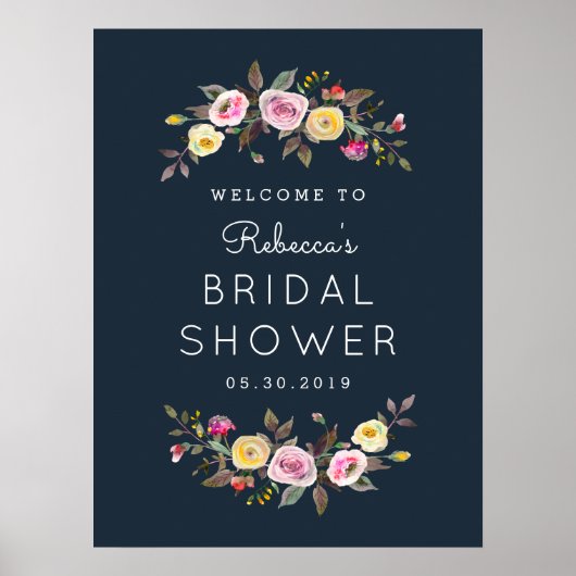 Einfach Hübscher Party Polterabend signieren Poster (Vorne)