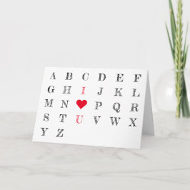Einfach I Liebe Sie Alphabet Geburtstag Valentinst Karte