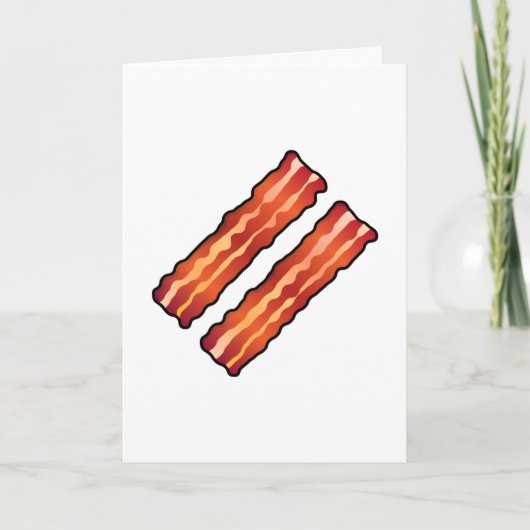 Einfach I Liebe Sie mehr als Bacon Card Karte (Vorderseite)