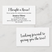 Einfach: "Ich habe ein Haus gekauft!" Karte auf Be (Vorne/Hinten)